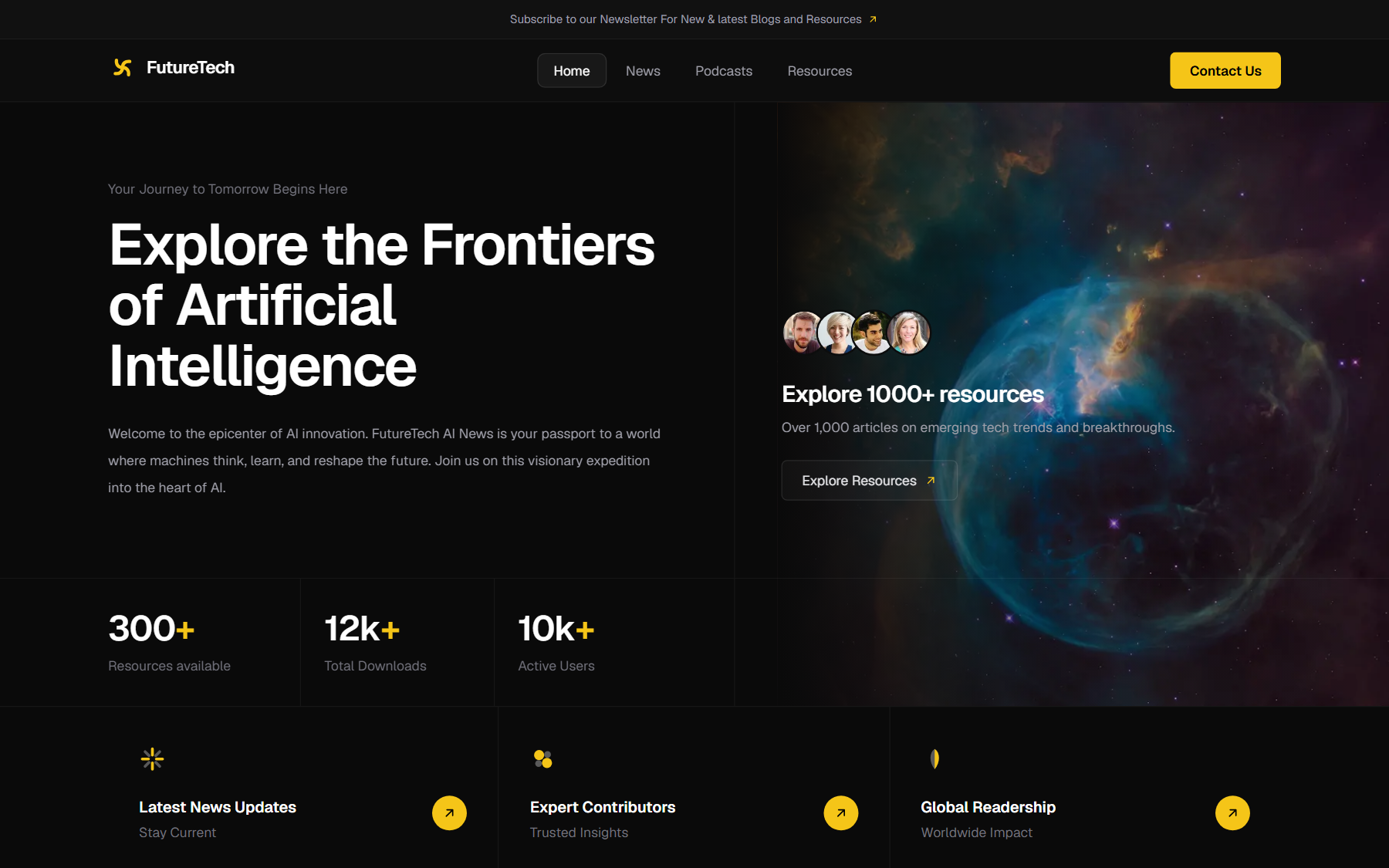 FutureTech — AI News Platform screenshot